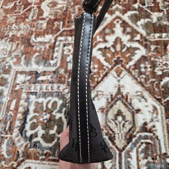 Dooney and Bourke Signature Logo Monogram Small Shoulder Purse Canvas Leather - Picture 12 of 16